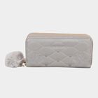 Women's 4 Compartment Polyurethane Clutch Bag, , small image number null