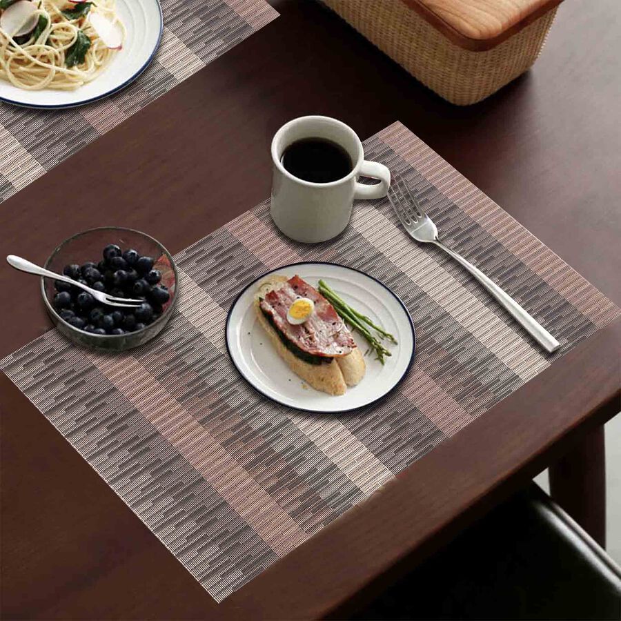 6 PVC Table Mats, 30 X 45 cm, Woven, , large image number null