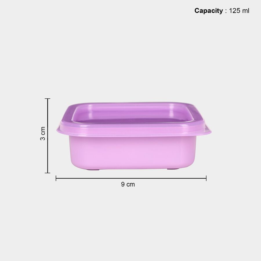 एयर-टाइट प्लास्टिक कंटेनर, 6 का सेट - 125 मिली, , large image number null