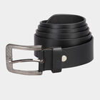 Men's Black Leather Casual Belt, 42 in. Waist, , small image number null