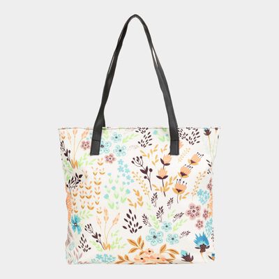 Women's 1 Compartment Fabric-Polyester Medium Shopper Bag