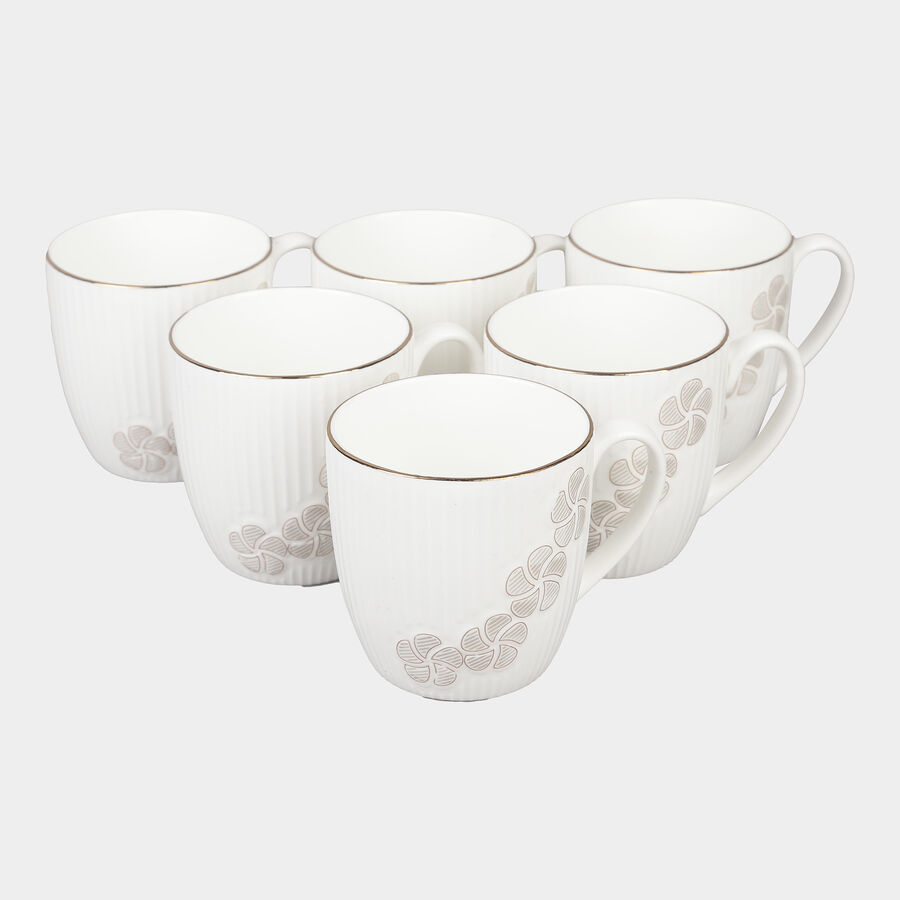 220 ml Bone China Mug, Set of 6, , large image number null