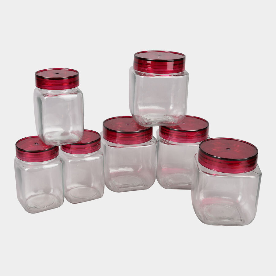 650 and 350 ml Glass Jars, Set of 7, , large image number null