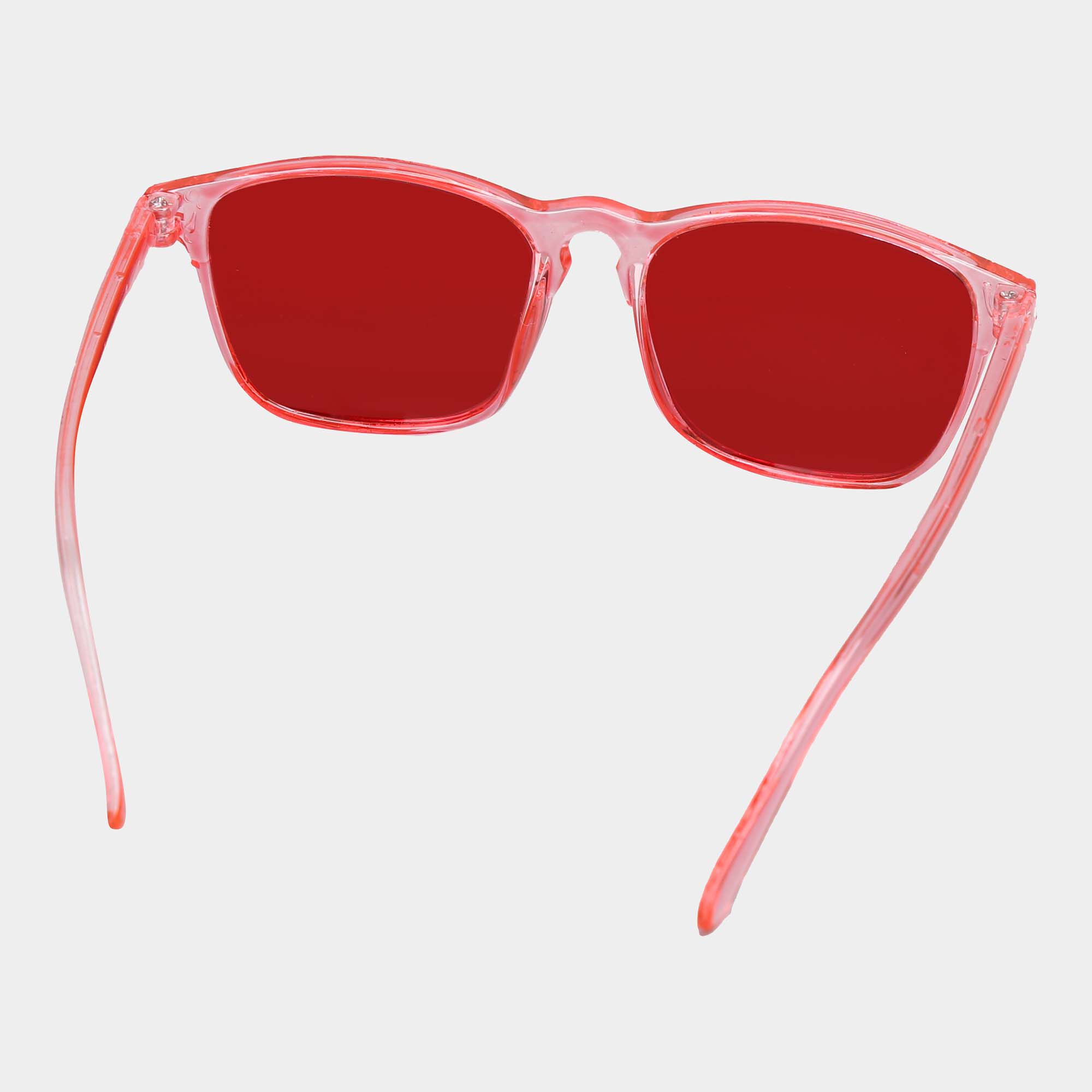 Isabella - Rectangle Red Sunglasses For Men & Women