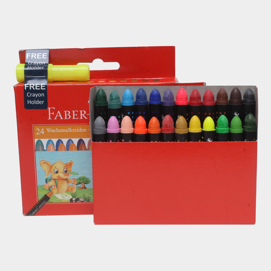 Jumbo Wax Crayons 90mm (24 Shades), , large image number null