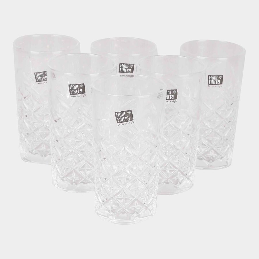 Glass Tumblers - Set Of 6, , large image number null