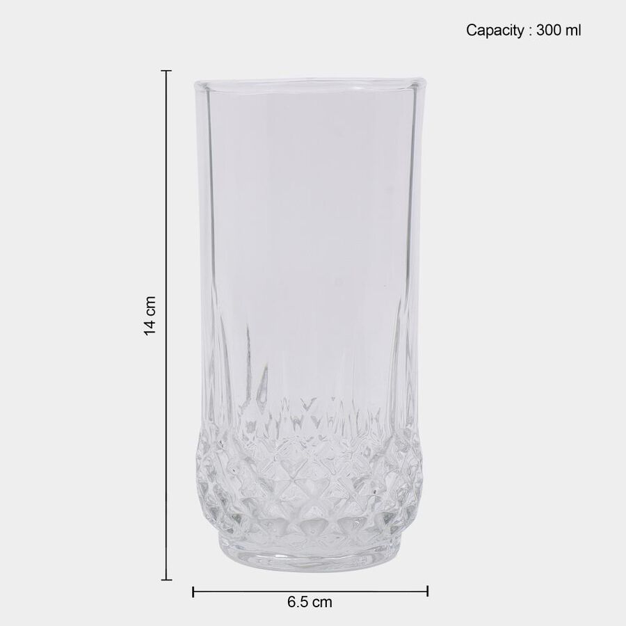 300 ml Glass Tumbler, Set of 6, , large image number null