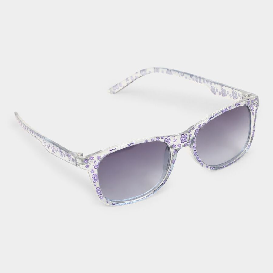 Kids' Plastic Clear Glass Wayfarer Sunglasses, , large image number null