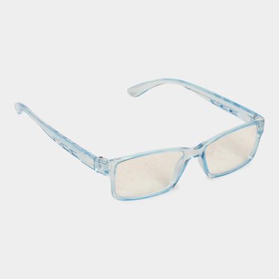 Men's Plastic Clear Glass Rectangle Sunglasses