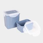 Air-Tight Plastic Container, Set of 2 - 500 ml, 1 L, , small image number null