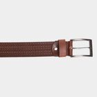 Men's Brown Leather Casual Belt, 38 in. Waist, , small image number null