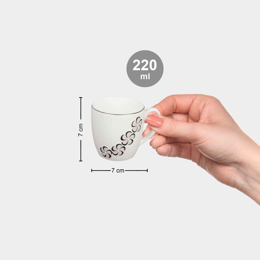 220 ml Bone China Mug, Set of 6, , large image number null
