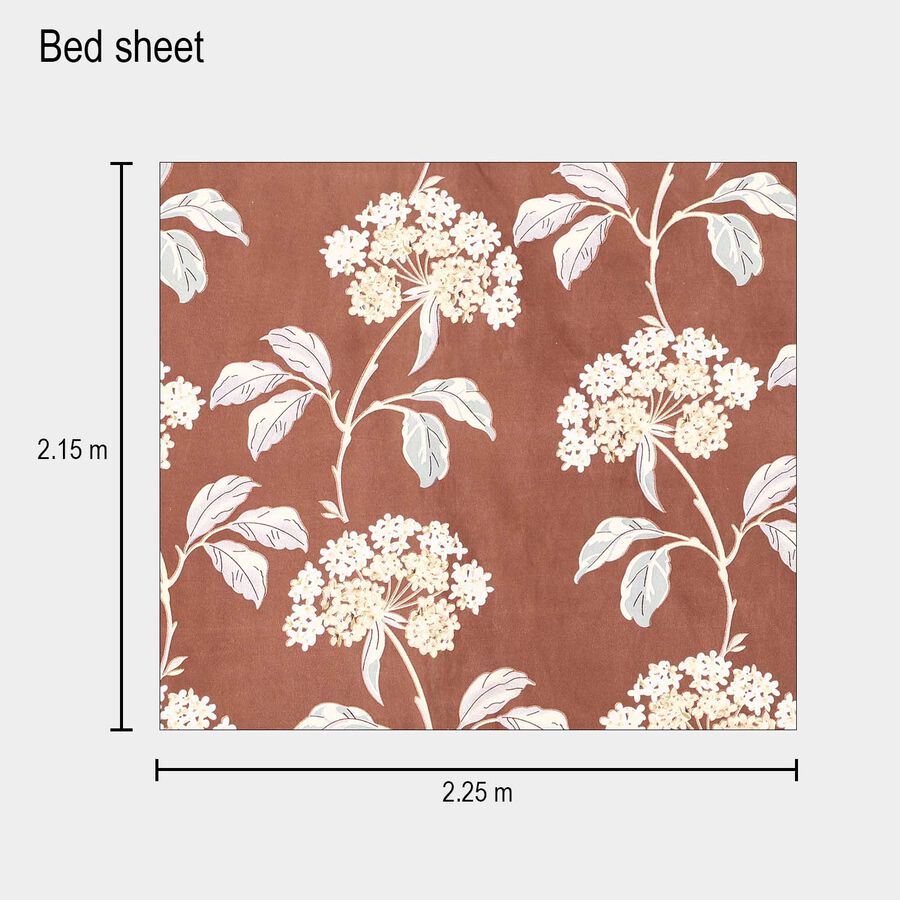 110 GSM Microfiber Double Bedsheet with 2 Pillow Covers, , large image number null