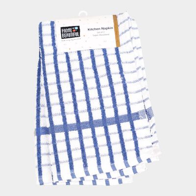 Cotton Kitchen Napkin, Blue, 30 cm X 50 cm