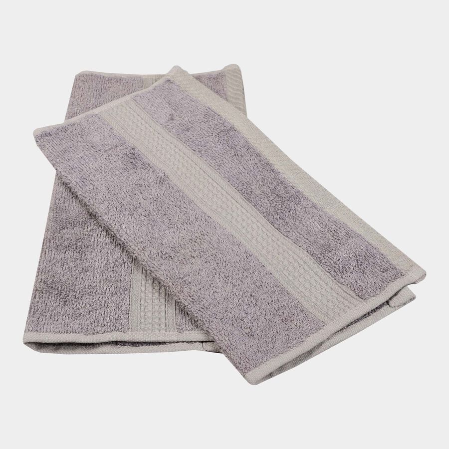 High Absorption Bamboo Cotton Face Towel, Set of 2, 500 GSM, 30 X 30 cm, , large image number null