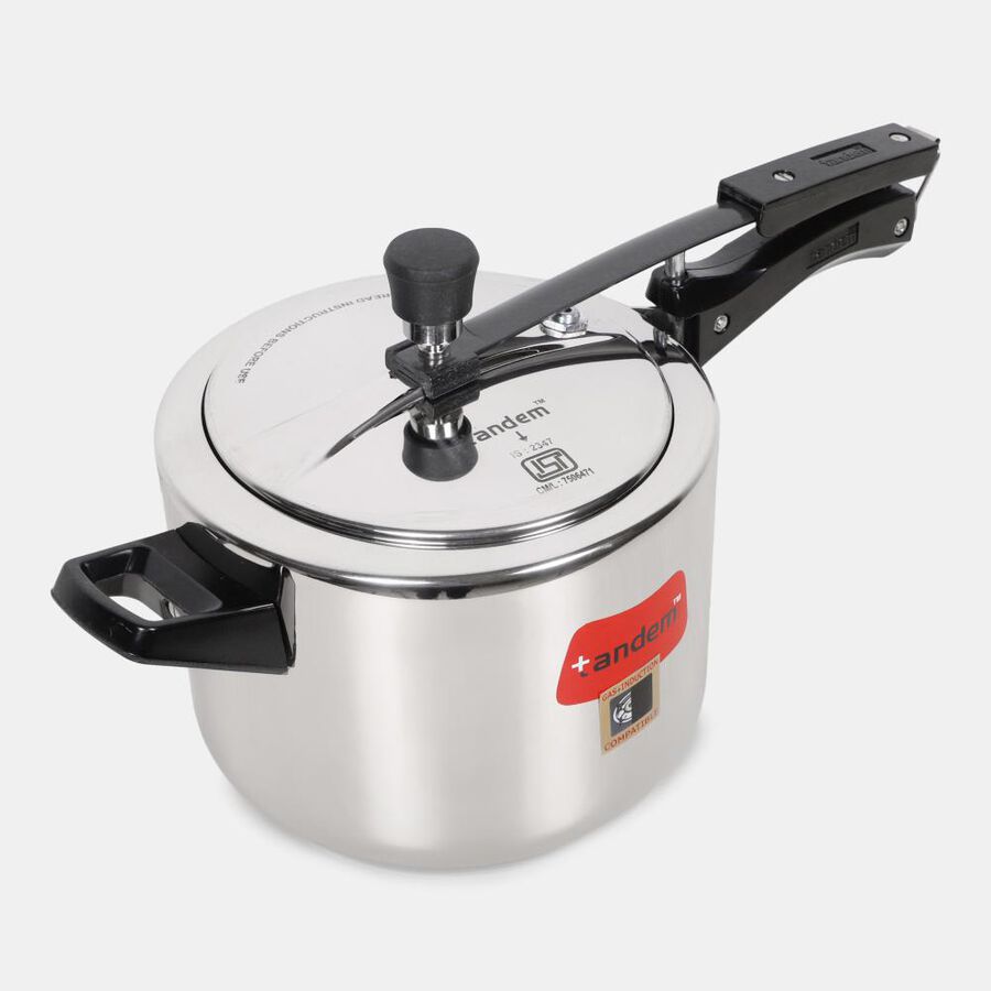 Induction Compatible 5L Steel Pressure Cooker, , large image number null