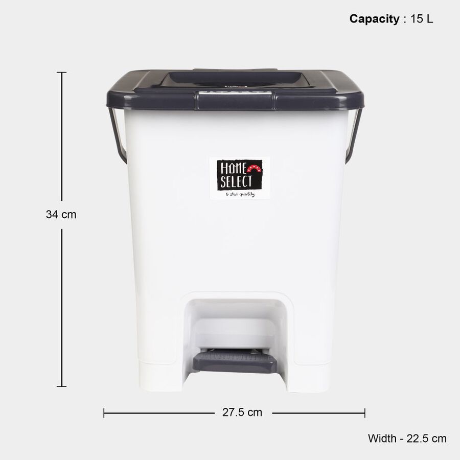 15 L Pedal Dust Bin, , large image number null