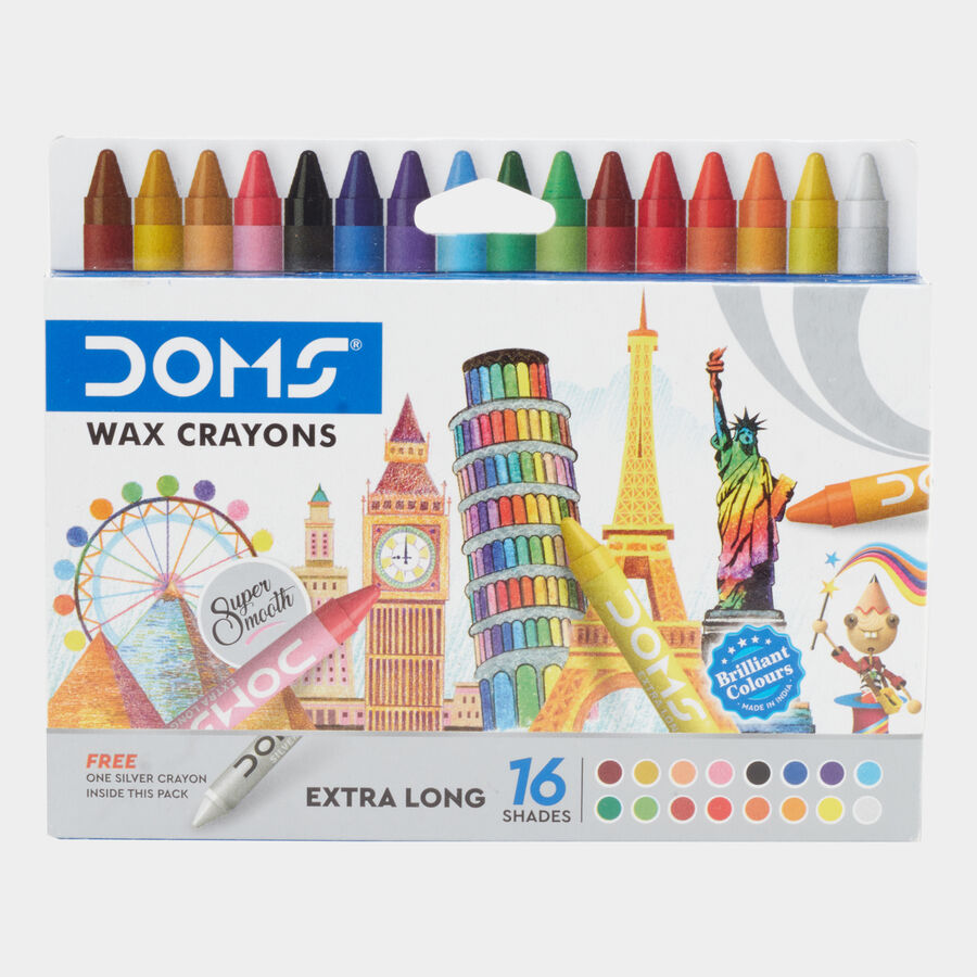 Extra Long Wax Crayons (16 Shades), , large image number null