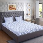 104 TC Cotton Blend Double Bedsheet with 2 Pillow Covers, , small image number null