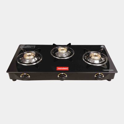 LP Gas Stove 3-Burner Glass top