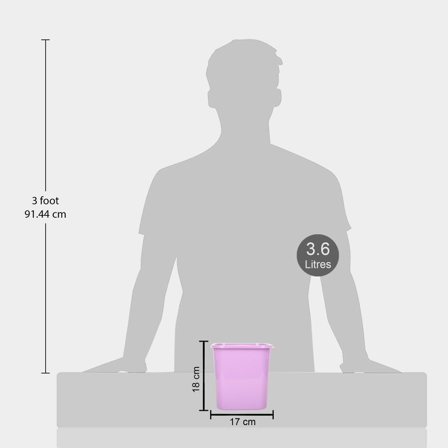 एयर-टाइट प्लास्टिक कंटेनर - 3.6 लीटर, , large image number null