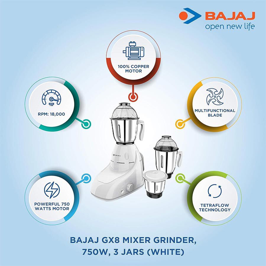 GX 8 750-Watt Mixer Grinder with 3 Jars, , large image number null