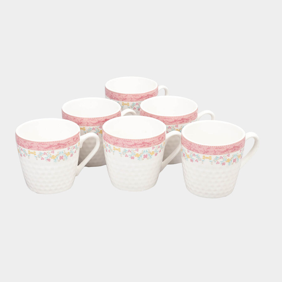 180 ml Bone China Mug, Set of 6, , large image number null