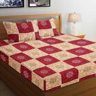 110 GSM Microfiber Double Bedsheet with 2 Pillow Covers, , small image number null