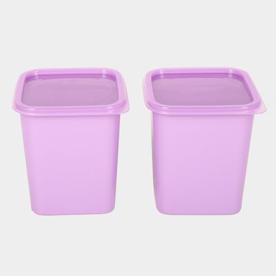 Air-Tight Plastic Container, Set of 2 - 1 L