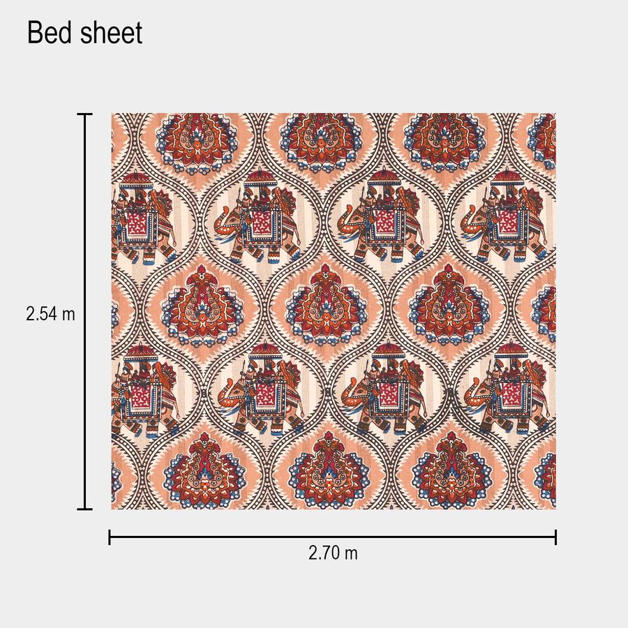 King Size Cotton Bedcover With Pillow Cover, , large image number null