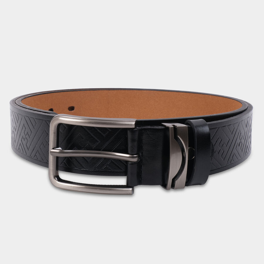 Men's Black Polyurethane Casual Belt, 42 in. Waist, , large image number null