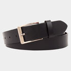 Men's Black Leather Casual Belt, 38 in. Waist, , small image number null