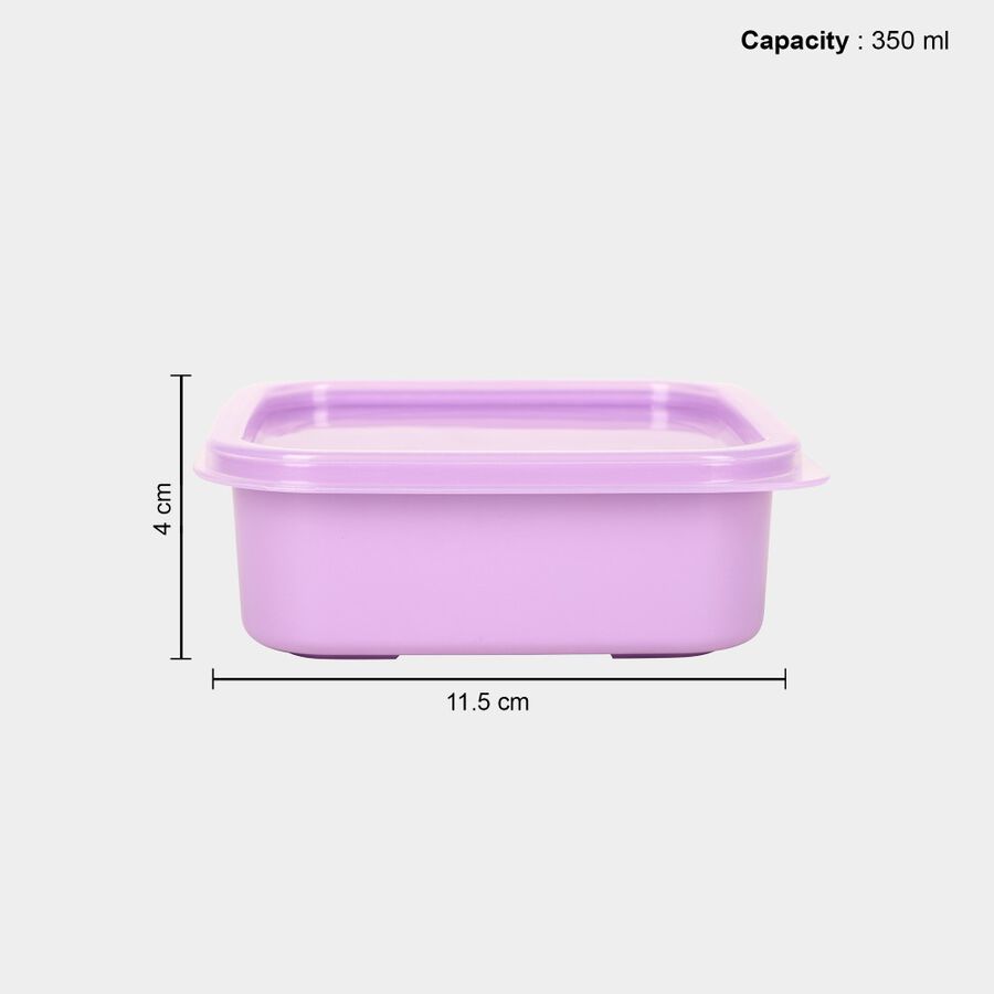 एयर-टाइट प्लास्टिक कंटेनर, 4 का सेट - 350 मिली, , large image number null