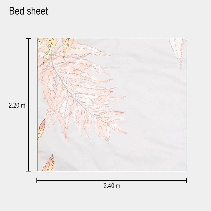 120 GSM Microfiber Double Bedsheet with 2 Pillow Covers, , large image number null