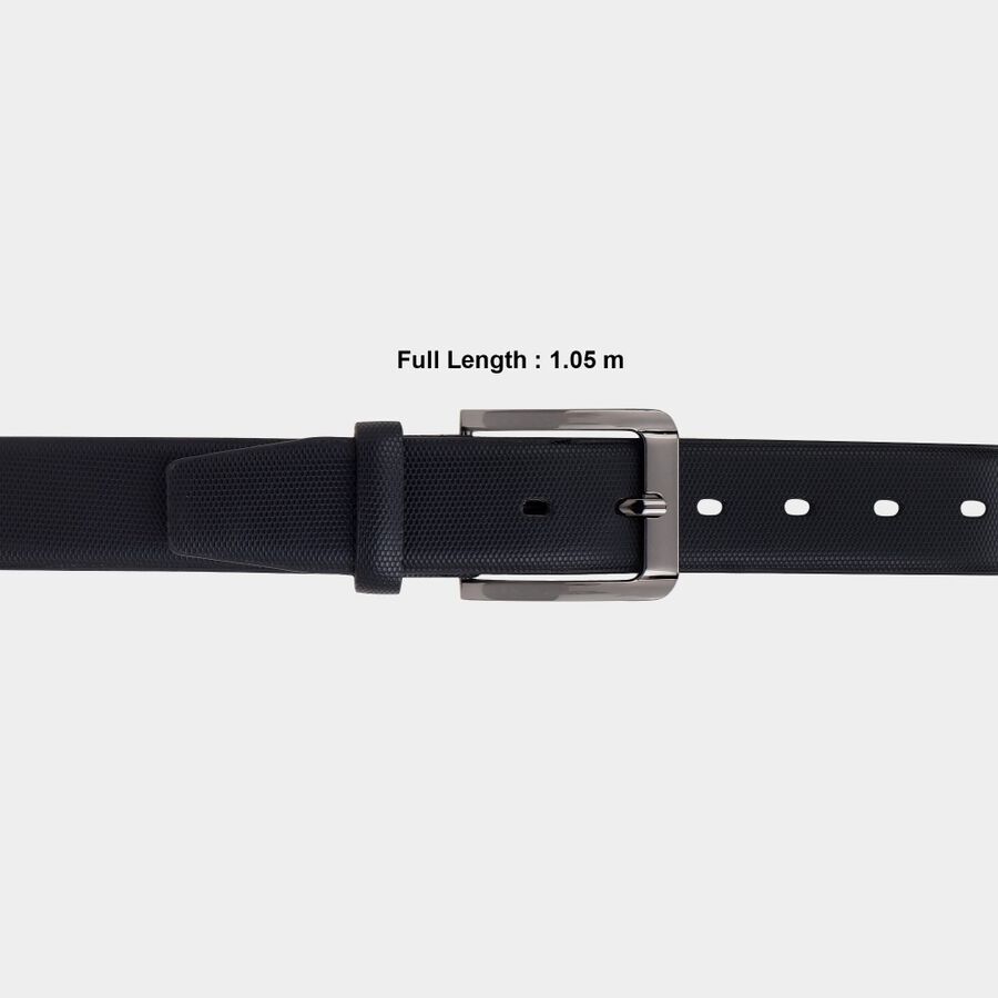 Men's Black Leather Belt, Upto 38 In. Waist, , large image number null