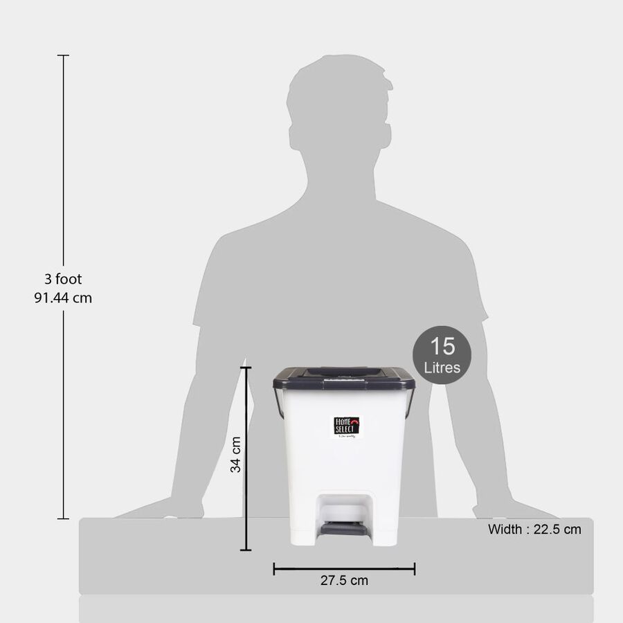 15 L Pedal Dust Bin, , large image number null