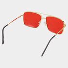 Men's Metal Gradient Rectangle Sunglasses, , small image number null