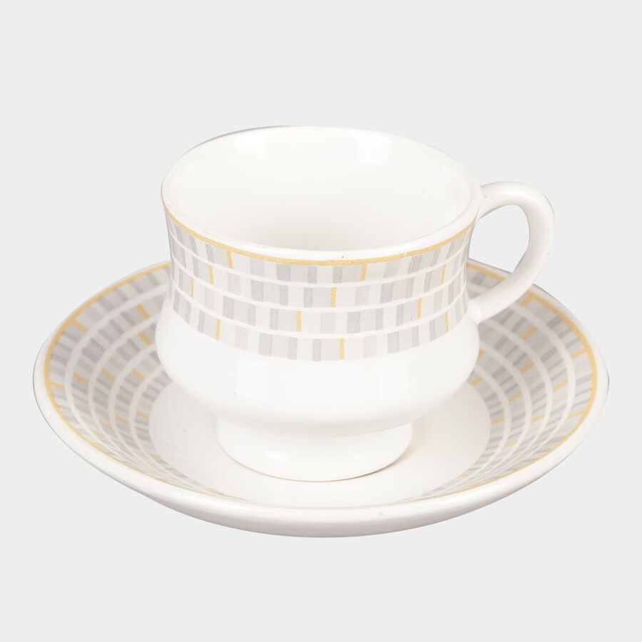 12 Pcs. Stoneware Cup & Saucer Set- 150 ml, , large image number null