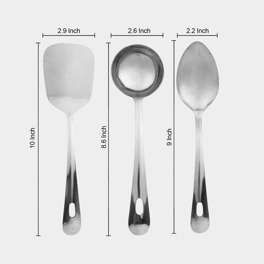 Steel Kitchen Tool Set, Set of 4, , large image number null