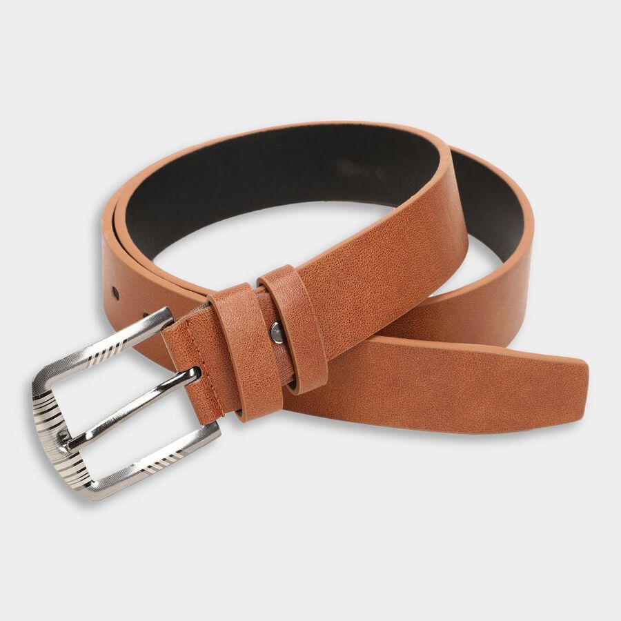 Men's Tan Polyurethane Formal Belt, 38 in. Waist, , large image number null