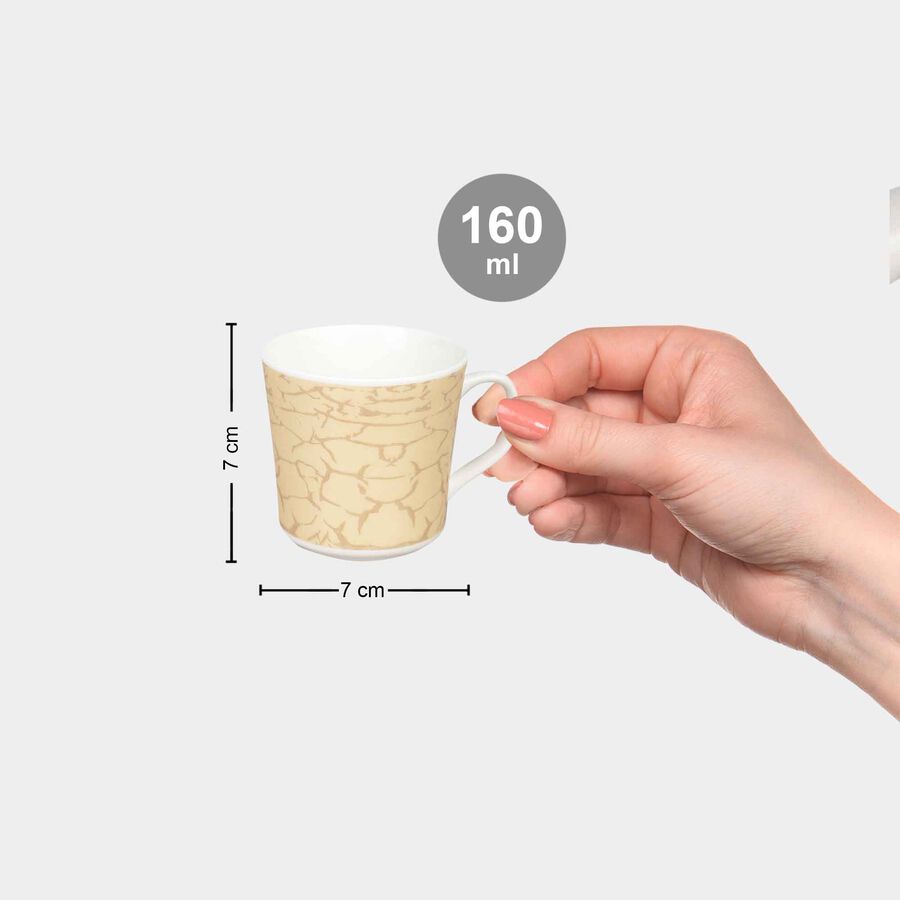 160 ml Bone China Mug, Set of 6, , large image number null