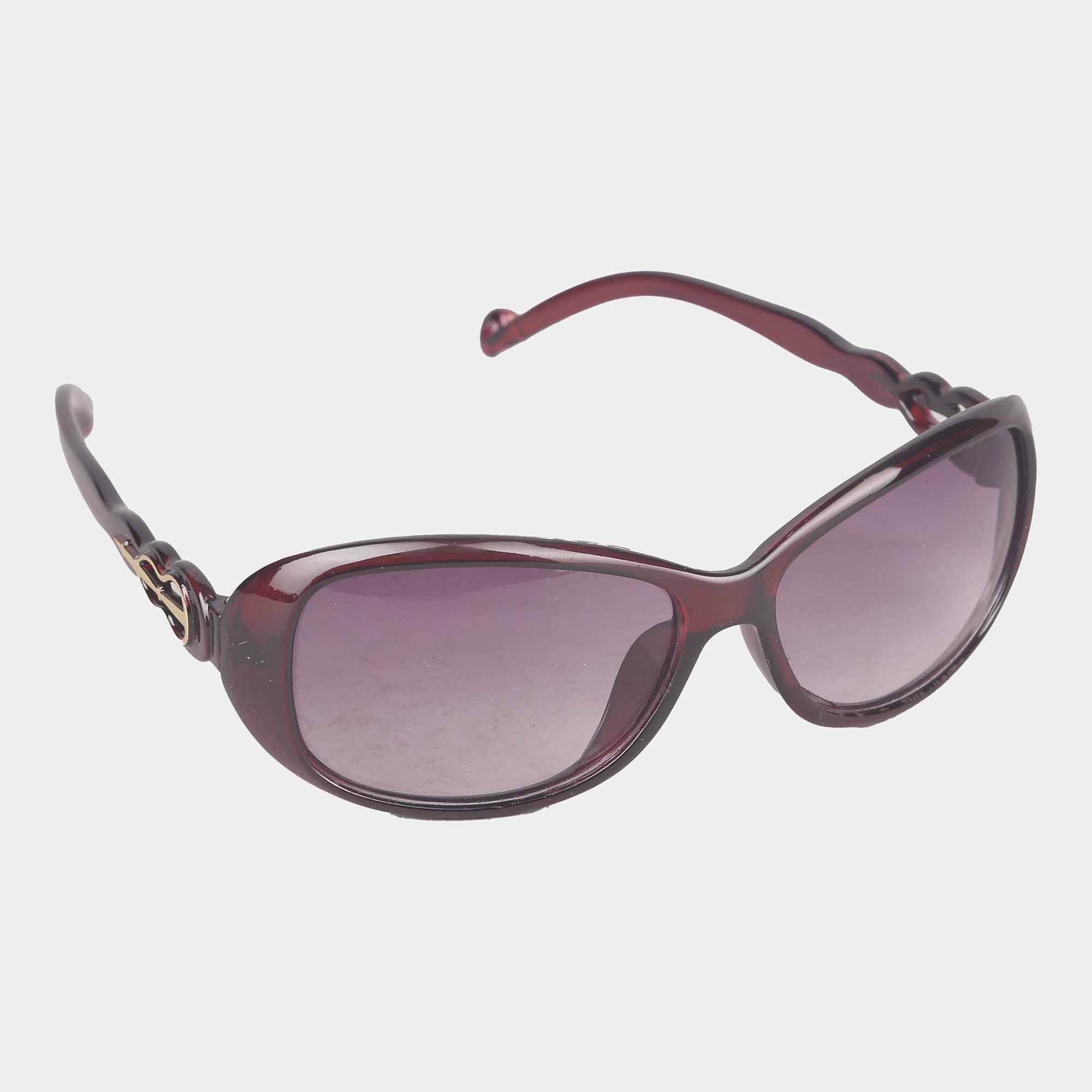 Guess GF6100 Womens Round Designer Sunglasses Gold Crystals/Brown Gradient  60 mm - Speert International