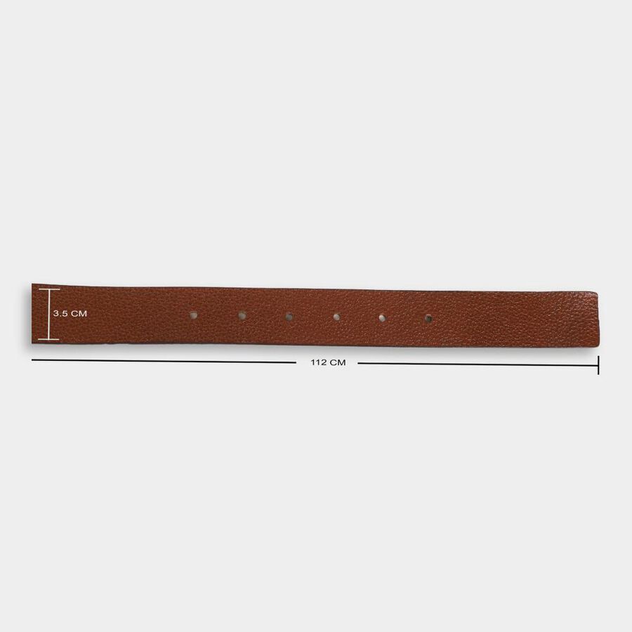 Men's Tan Leather Casual Belt, 38 in. Waist, , large image number null