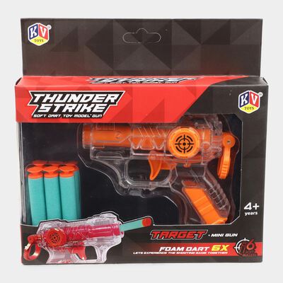 Plastic Toy Gun, 6 Soft Bullets