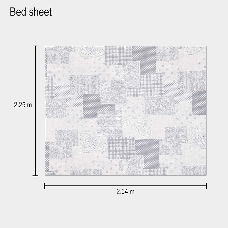 180 TC Cotton Double Bedsheet with 2 Pillow Covers, , large image number null