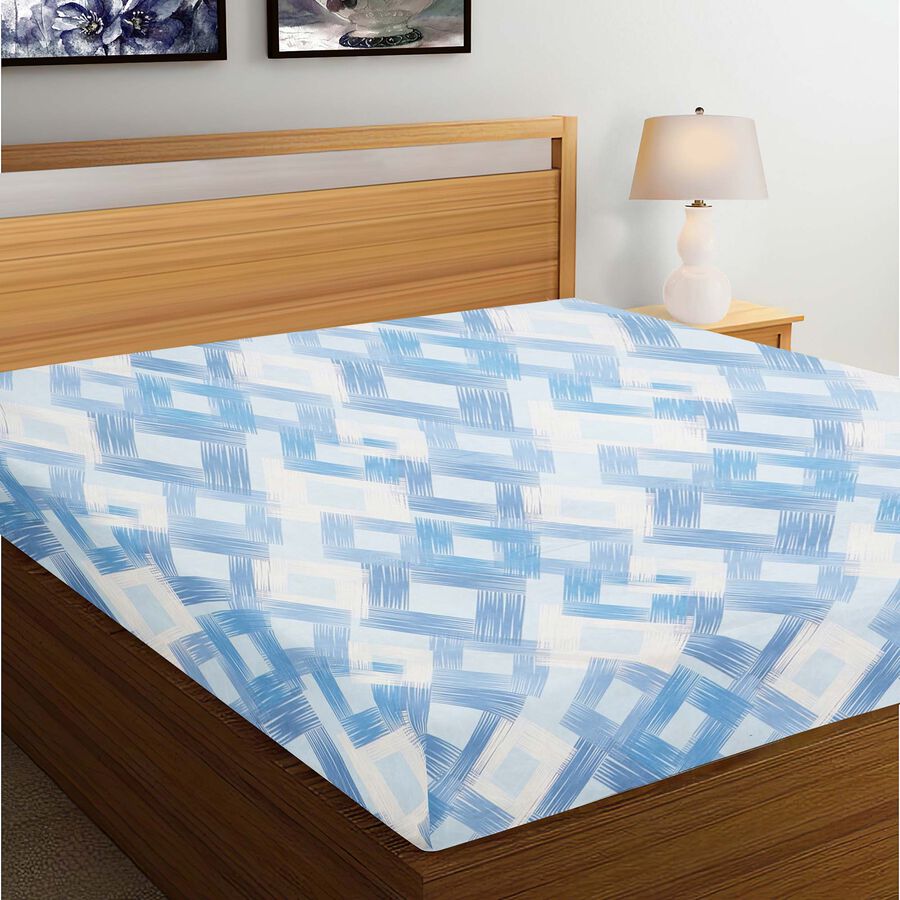 100 GSM Microfiber Double Bedsheet, , large image number null