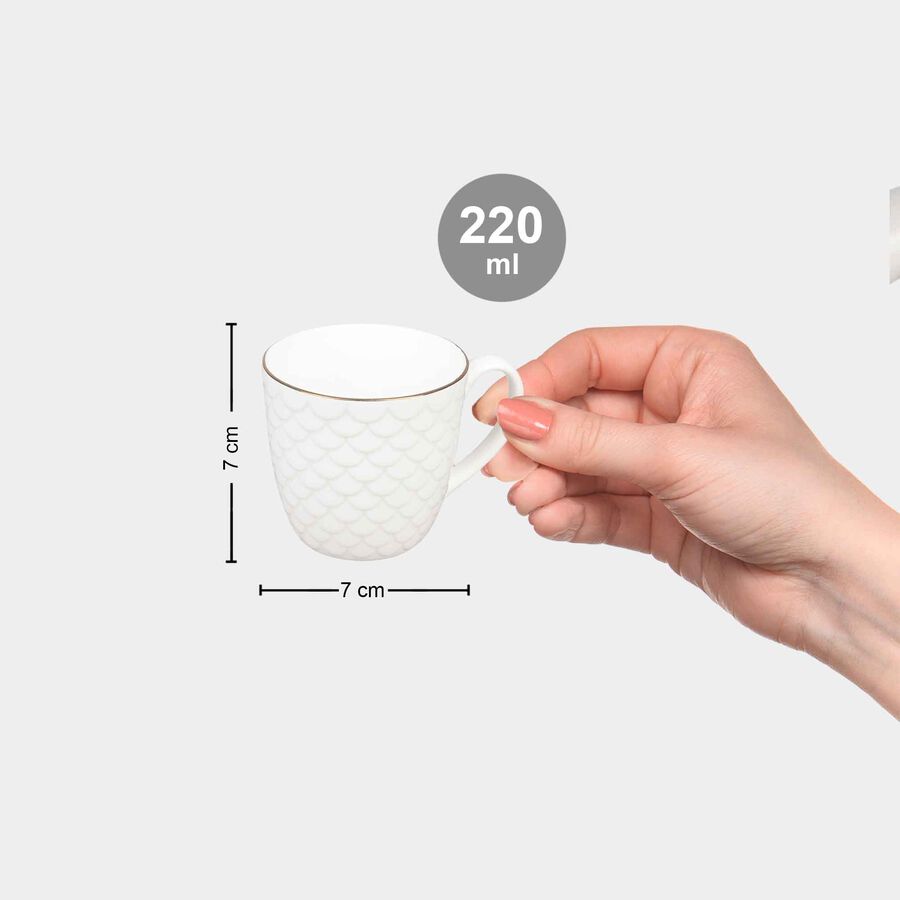 220 ml Bone China Mug, Set of 6, , large image number null