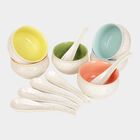 Stoneware Soup Set - 6 Bowls and Spoons, , small image number null