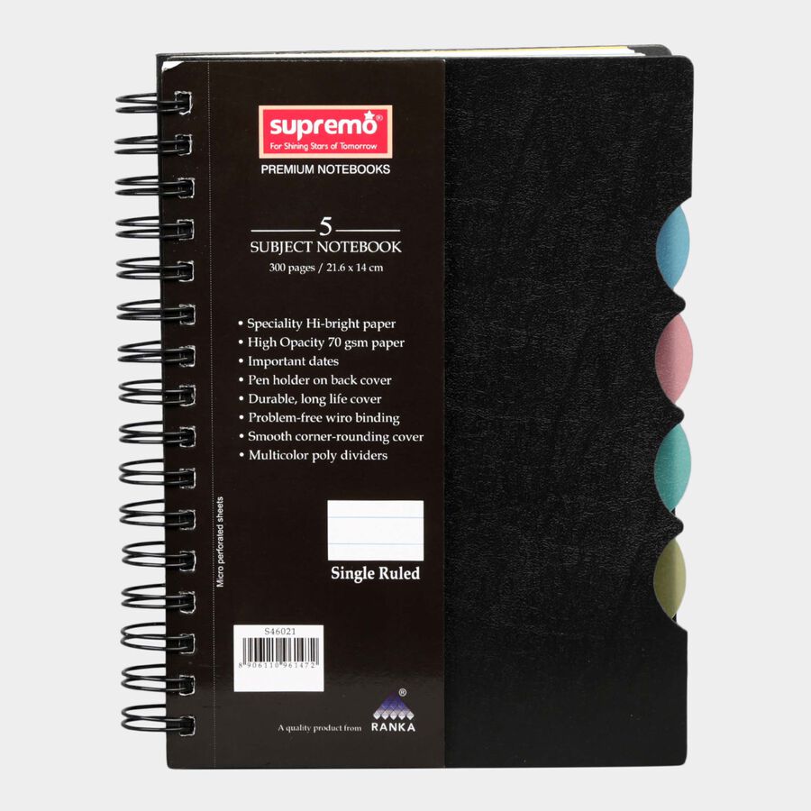 300 Page Ruled Spiral Notebook, , large image number null