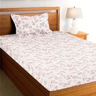 144 TC Cotton Single Bedsheet With 1 Pillow Cover, , small image number null